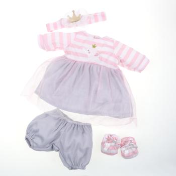 JC Toys/Berenguer - Berenguer Boutique - Pink Striped Dress - Outfit